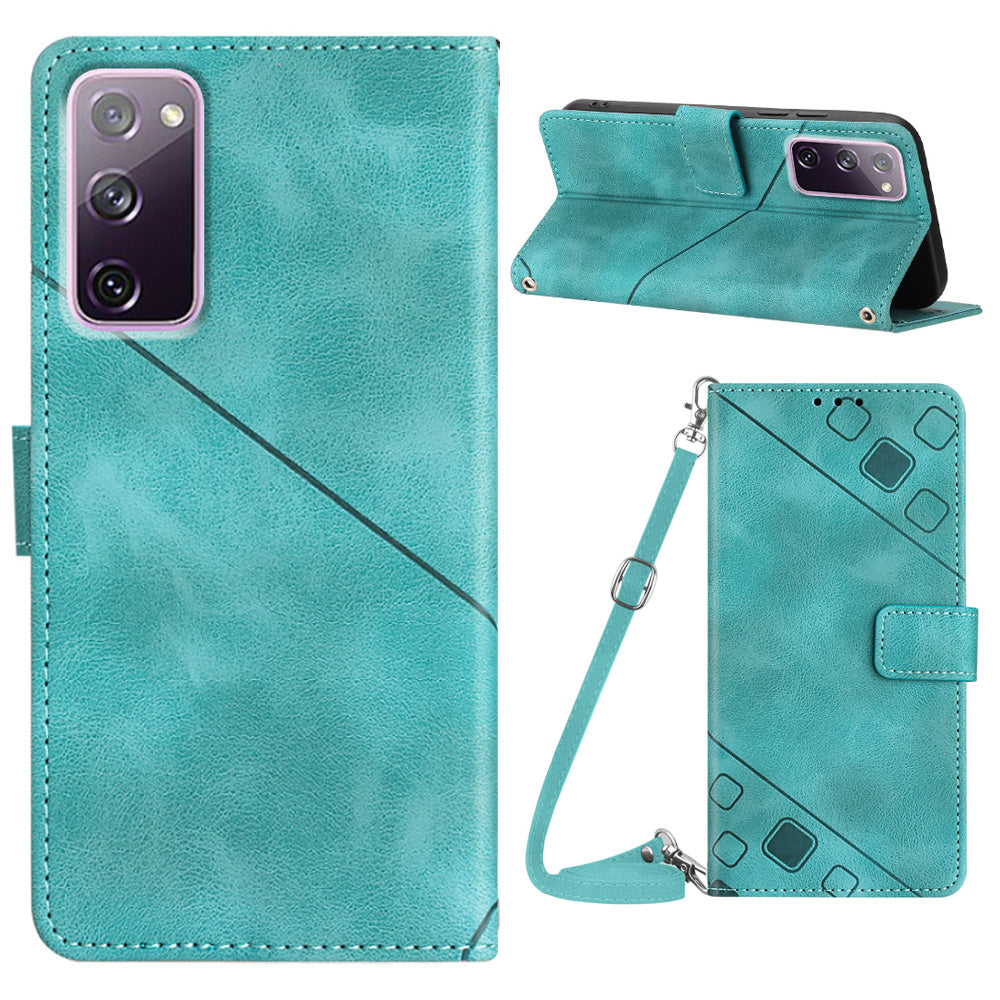 PT005 YB Imprinting Series-7 Leather Phone Case for Samsung Galaxy S20 FE 4G / FE 5G / S20 Lite / S20 FE 2022 Imprinted Lines Wallet Stand Cover PT005 YB Imprinting Series-7 Leather Phone Case for Samsung Galaxy S20 FE 4G / FE 5G / S20 Lite / S20 FE 2022 Imprinted Lines Wallet Stand Cover